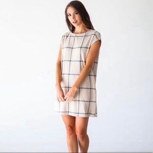 MOD REF tan and black plaid dress